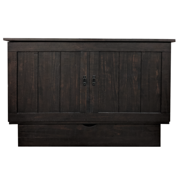 Clifton Queen Size Farmhouse Murphy Cabinet Bed in Auburn