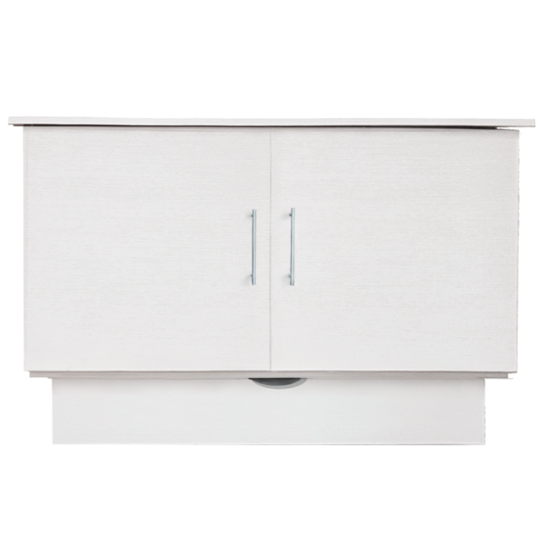 Madrid Murphy Cabinet Bed in Brushed White - Available in 2 Sizes