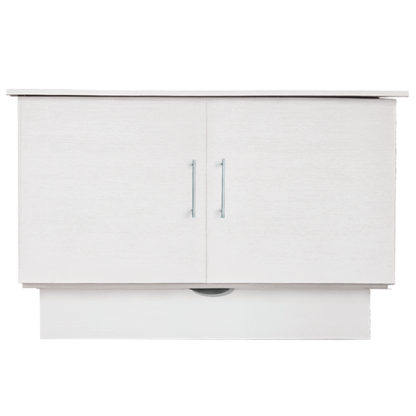 Madrid Murphy Cabinet Bed in Brushed White - Available in 2 Sizes