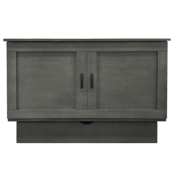 Dawson Queen Size Murphy Cabinet Bed in Grey