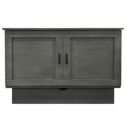 Dawson Queen Size Murphy Cabinet Bed in Grey