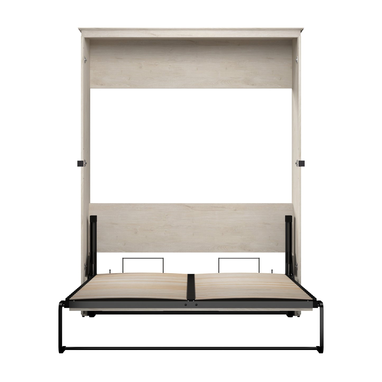 Modubox Key West 69W Queen Murphy Bed in Linen White Oak