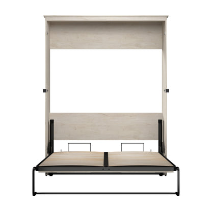 Modubox Key West 69W Queen Murphy Bed in Linen White Oak