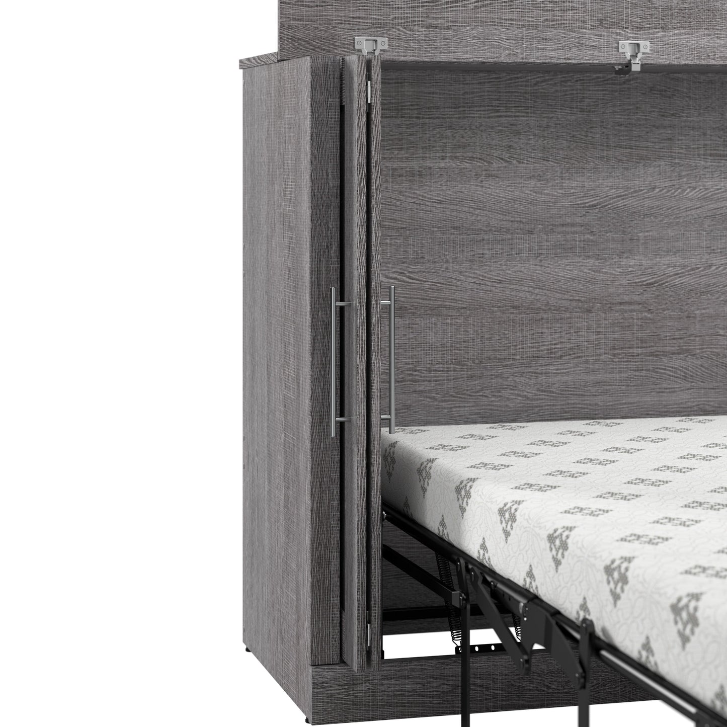 Modubox Pur 69W Full Cabinet Bed with Matteress in Bark Grey