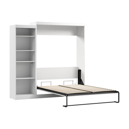 Modubox Nebula Queen Murphy Bed with Closet Organizer (90W) in White