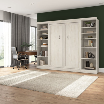 Versatile Full Murphy Wall Bed and 2 Storage Units - Available in 2 Colours