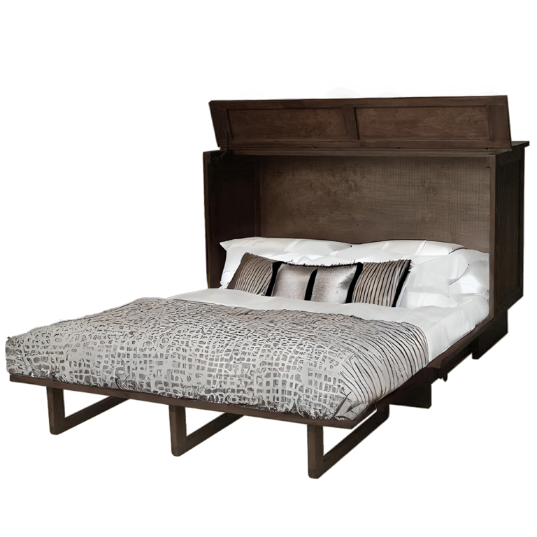 Bridger Queen Size Murphy Cabinet Bed in Auburn