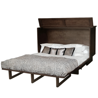 Bridger Queen Size Murphy Cabinet Bed in Auburn