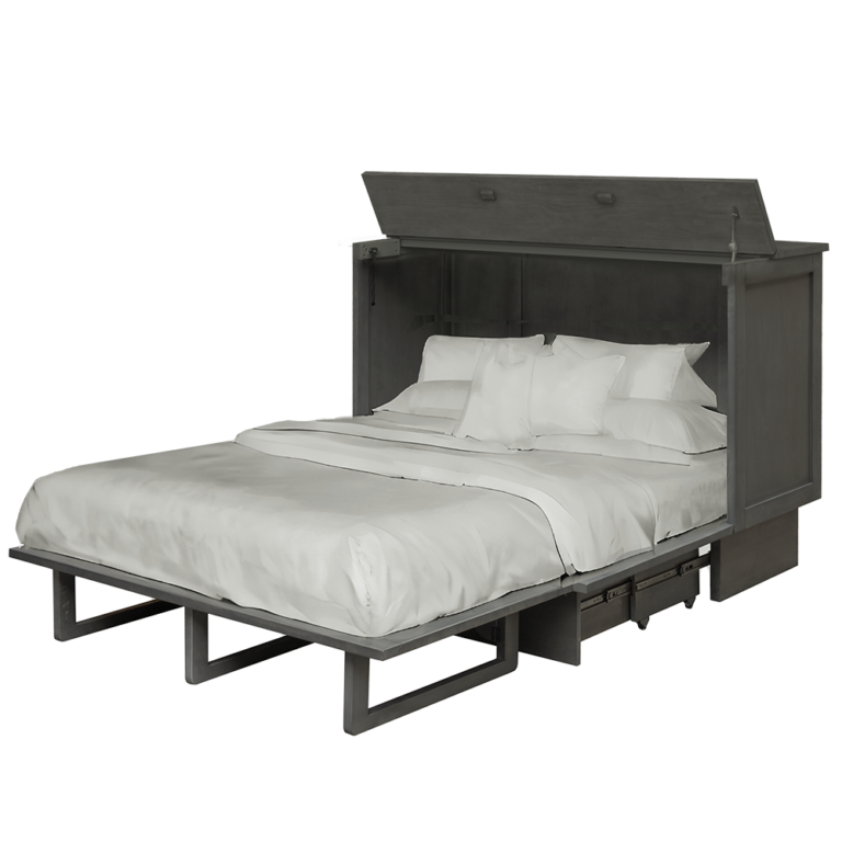 Dawson Queen Size Murphy Cabinet Bed in Grey