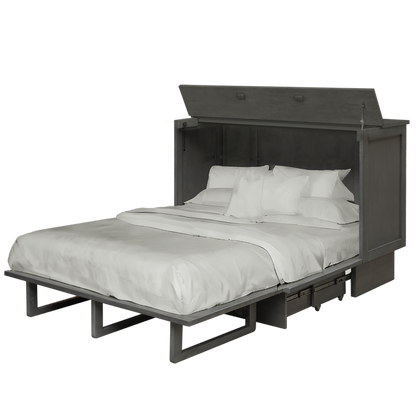 Dawson Queen Size Murphy Cabinet Bed in Grey