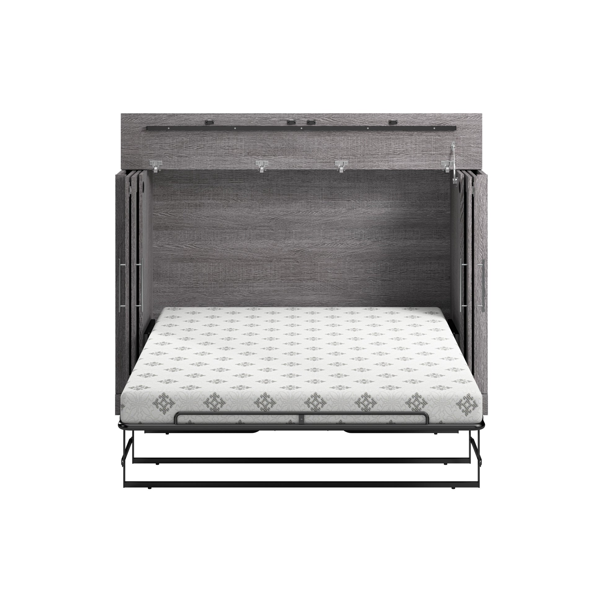 Modubox Pur 69W Full Cabinet Bed with Matteress in Bark Grey