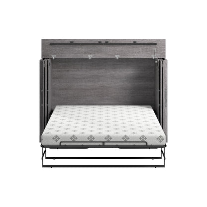 Modubox Pur 69W Full Cabinet Bed with Matteress in Bark Grey