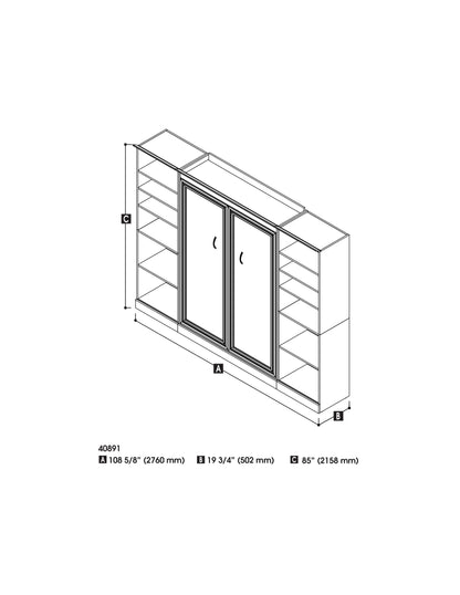 Versatile Full Murphy Wall Bed and 2 Storage Units - Available in 2 Colours