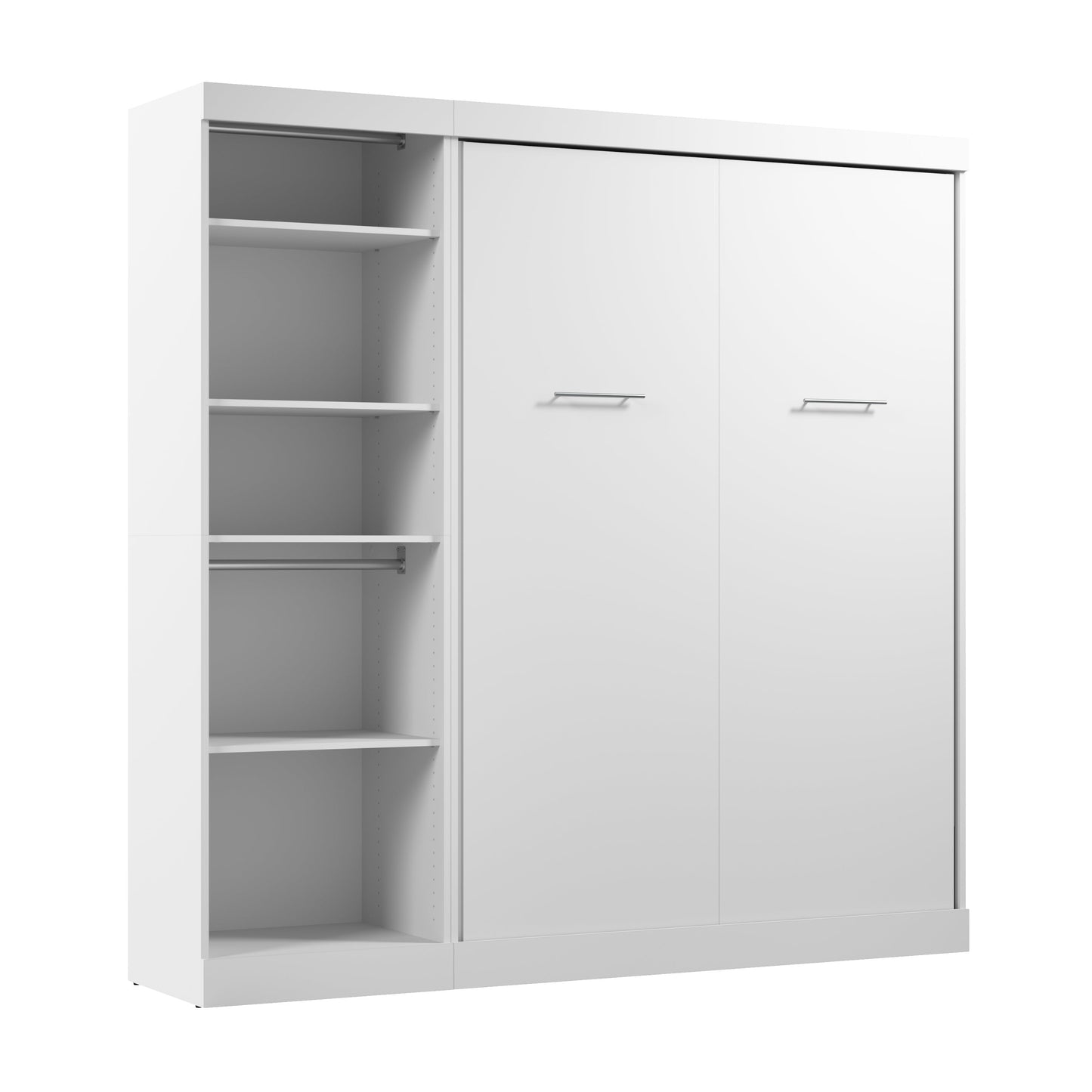 Modubox Nebula Full Murphy Bed with Closet Organizer (84W) in White