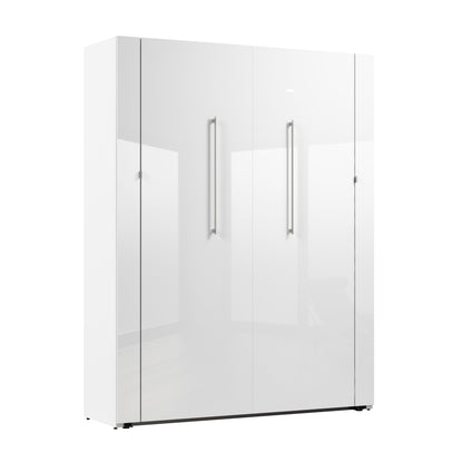 Modubox Avalon 67W High Gloss Queen Murphy Bed in High Gloss White