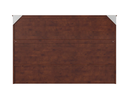 AFI Furnishings Afi Hamiltonne Murphy Bed Chest with 6" Matteress, Storage Drawer, & Built-in Charger Queen size in Walnut