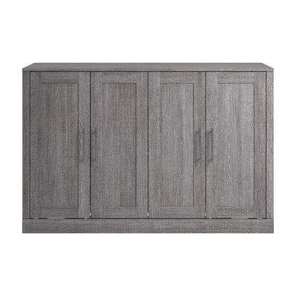 Modubox Pur 69W Full Cabinet Bed with Matteress in Bark Grey