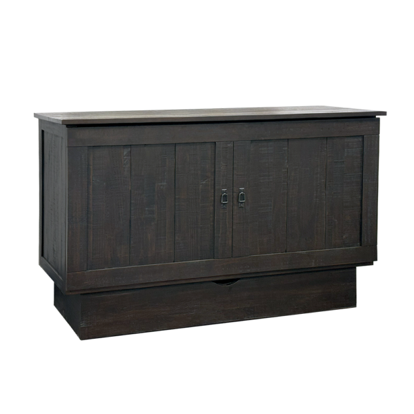 Clifton Queen Size Farmhouse Murphy Cabinet Bed in Auburn