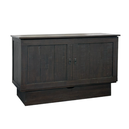 Clifton Queen Size Farmhouse Murphy Cabinet Bed in Auburn