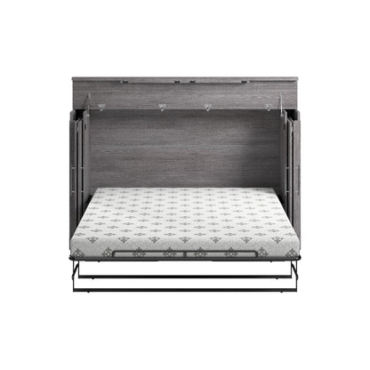 Modubox Nebula 75W Queen Cabinet Bed with Matteress in Bark Grey