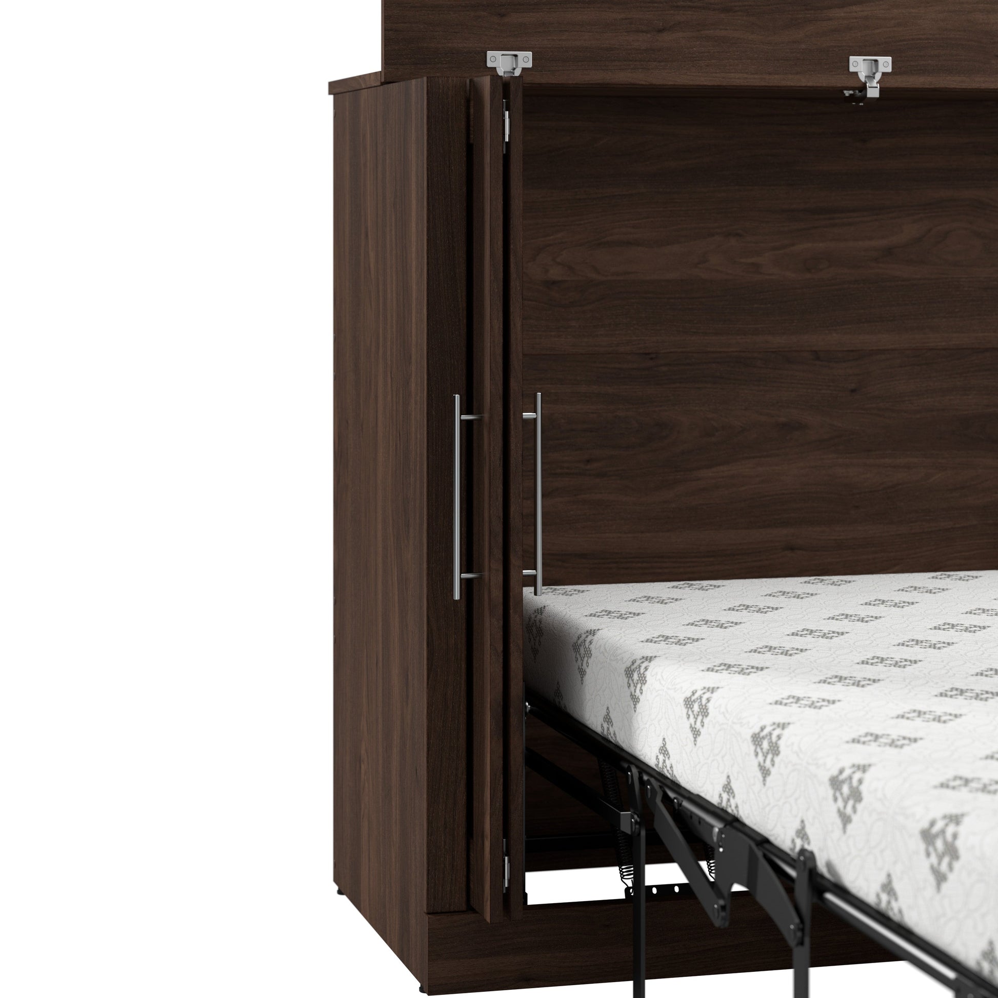 Modubox Pur 69W Full Cabinet Bed with Matteress in Black Walnut