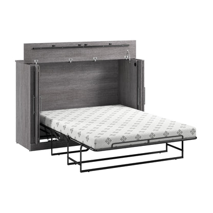 Modubox Pur 69W Full Cabinet Bed with Matteress in Bark Grey