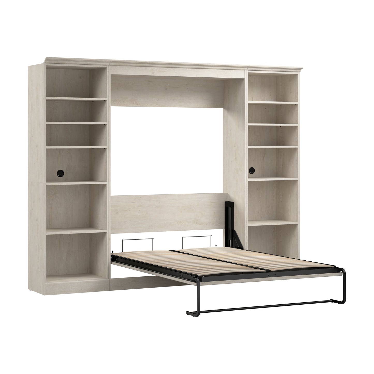 Versatile Full Murphy Wall Bed and 2 Storage Units - Available in 2 Colours