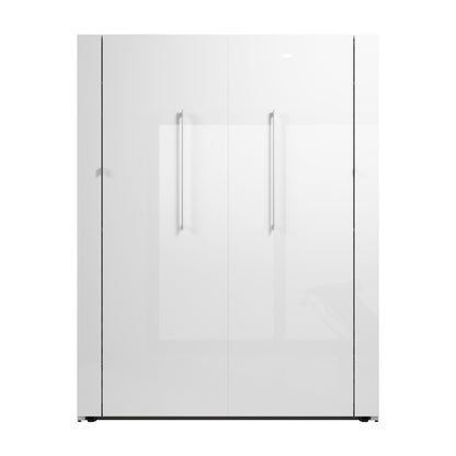 Modubox Avalon 67W High Gloss Queen Murphy Bed in High Gloss White