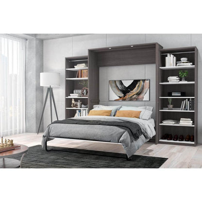 Cielo Full Murphy Wall Bed with 2 Closet Organizers - Available in 2 Colours