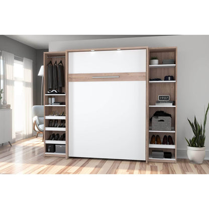 Modubox Murphy Wall Bed Cielo Full Murphy Wall Bed with 2 Storage Cabinets (98W) - Available in 2 Colours