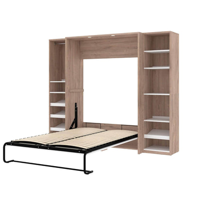 Modubox Murphy Wall Bed Cielo Full Murphy Wall Bed with 2 Storage Cabinets (98W) - Available in 2 Colours