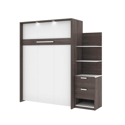 Modubox Murphy Wall Bed Cielo Full Murphy Wall Bed with Storage Cabinet (79W) - Available in 2 Colours