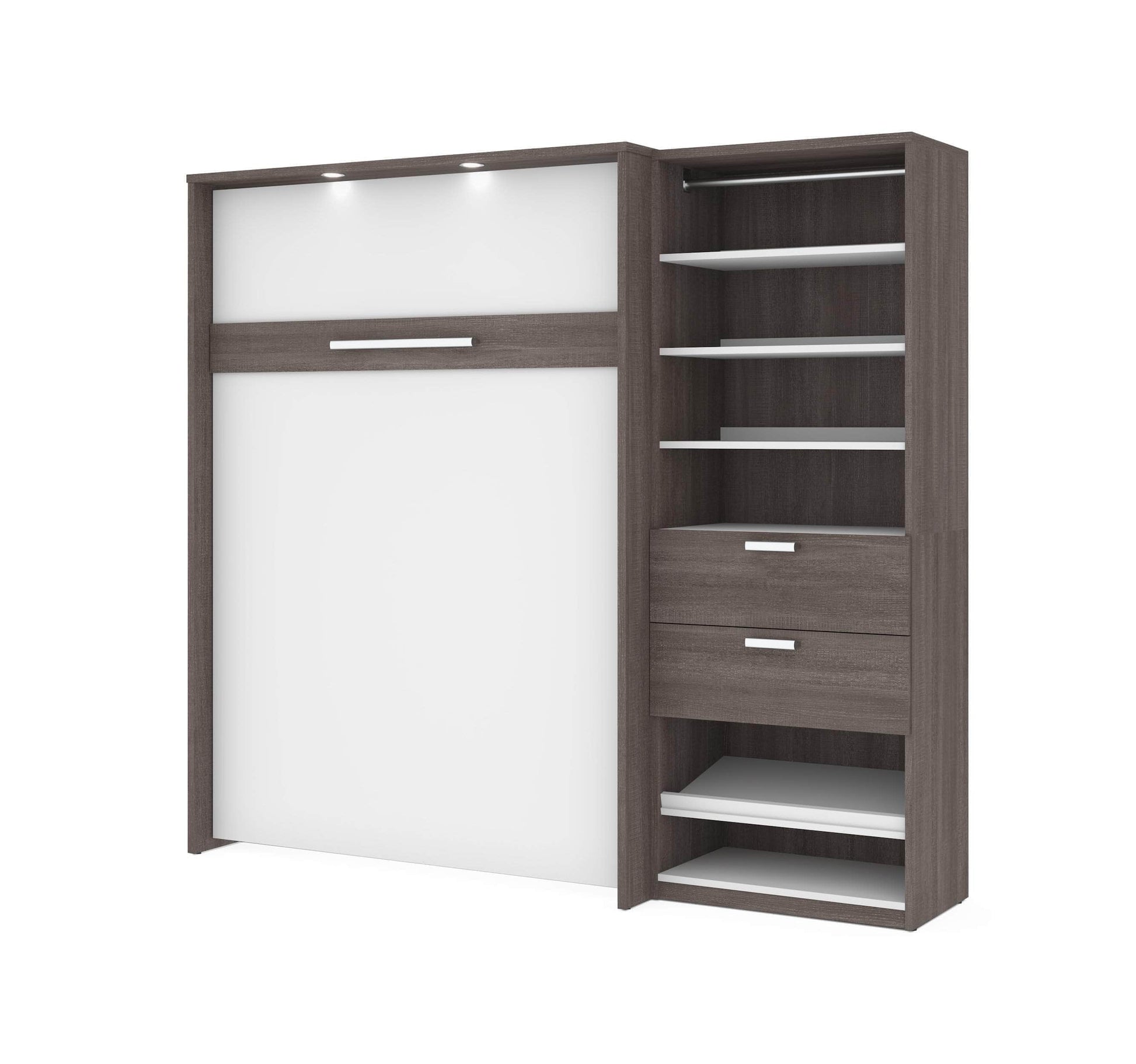 Modubox Murphy Wall Bed Cielo Full Murphy Wall Bed with Storage Cabinet (89W) - Available in 2 Colours