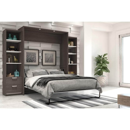 Modubox Murphy Wall Bed Cielo Queen Murphy Wall Bed and 2 Storage Cabinets with Drawers (104W) - Available in 2 Colours