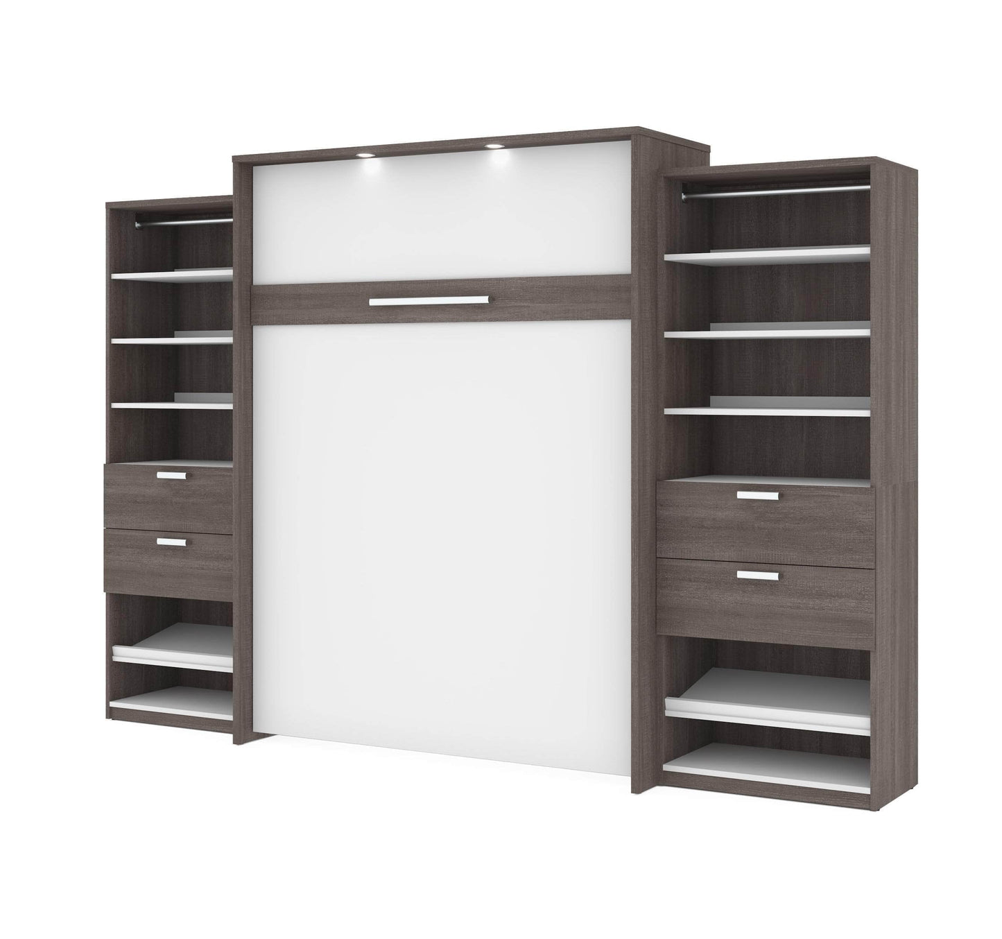 Modubox Murphy Wall Bed Cielo Queen Murphy Wall Bed and 2 Storage Cabinets with Drawers (124W) - Available in 2 Colours