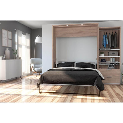 Modubox Murphy Wall Bed Cielo Queen Murphy Wall Bed and Storage Cabinet (95W) - Available in 2 Colours