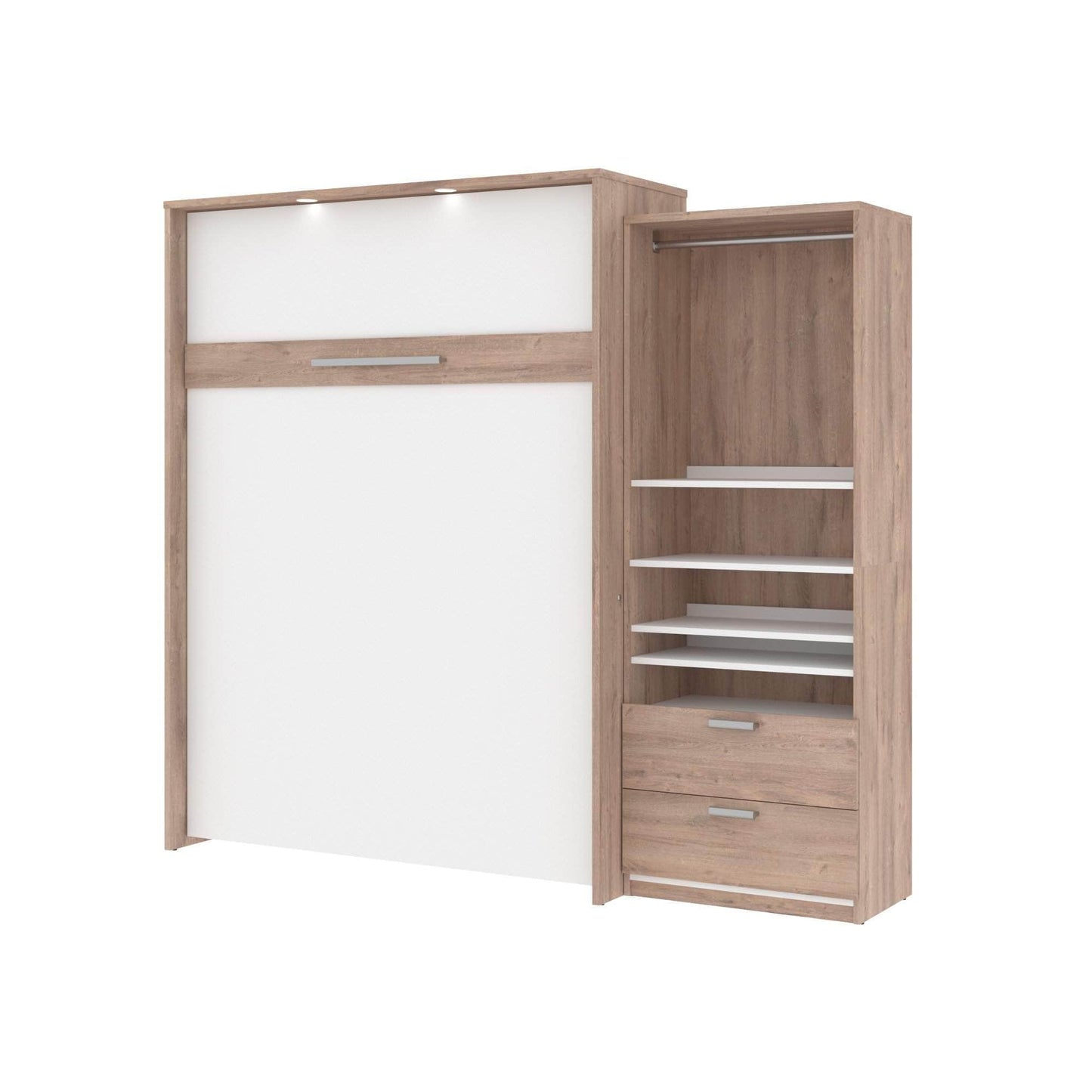 Modubox Murphy Wall Bed Cielo Queen Murphy Wall Bed and Storage Cabinet (95W) - Available in 2 Colours