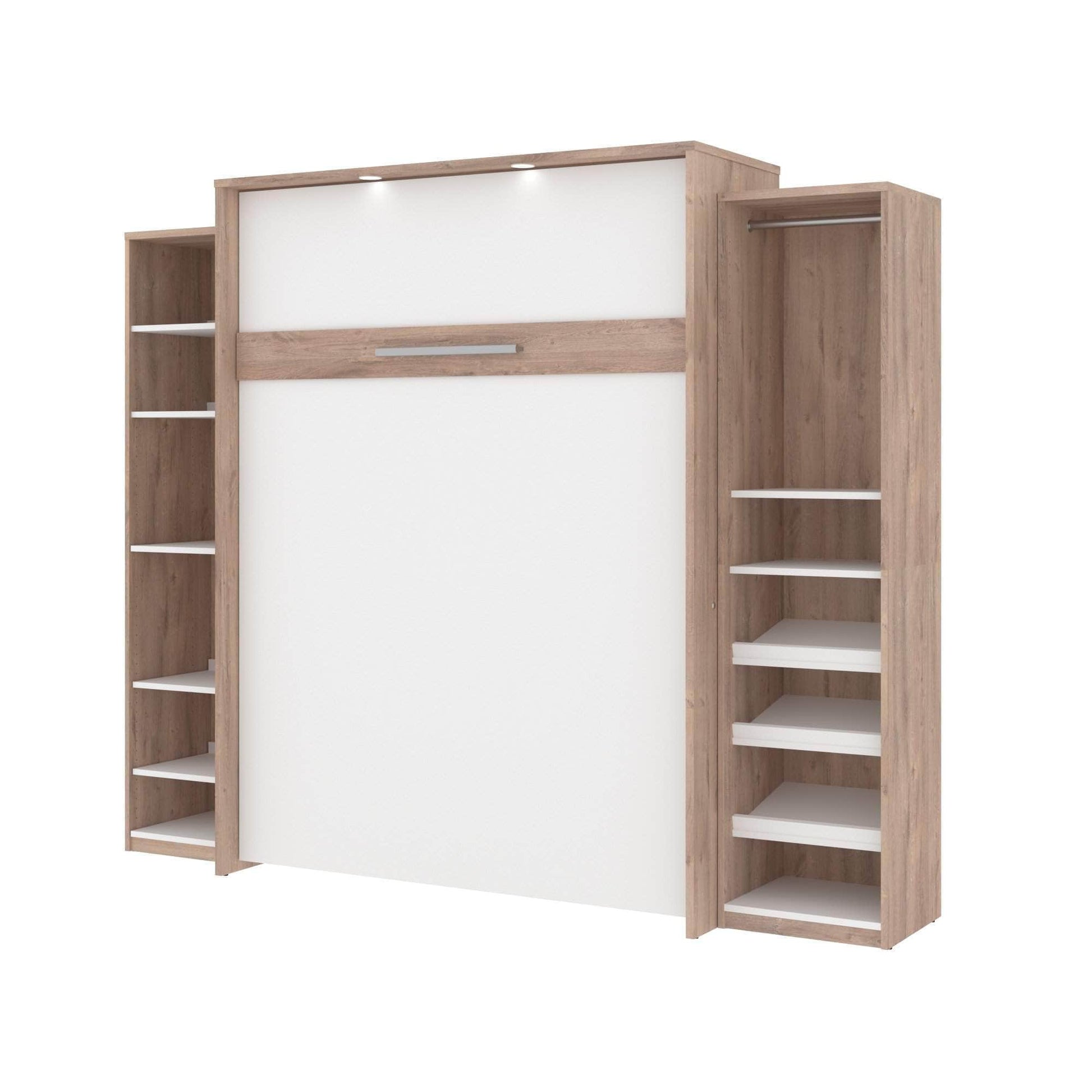 Modubox Murphy Wall Bed Cielo Queen Murphy Wall Bed with 2 Storage Cabinets (104W) - Available in 2 Colours