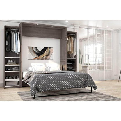 Modubox Murphy Wall Bed Cielo Queen Murphy Wall Bed with 2 Storage Cabinets (104W) - Available in 2 Colours