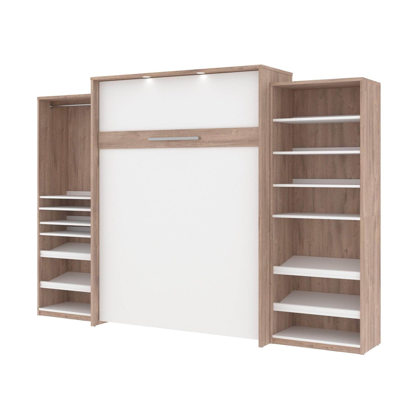 Modubox Murphy Wall Bed Cielo Queen Murphy Wall Bed with 2 Storage Cabinets (124W) - Available in 2 Colours