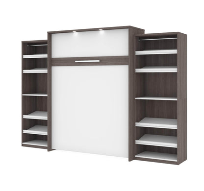 Modubox Murphy Wall Bed Cielo Queen Murphy Wall Bed with 2 Storage Cabinets (124W) - Available in 2 Colours