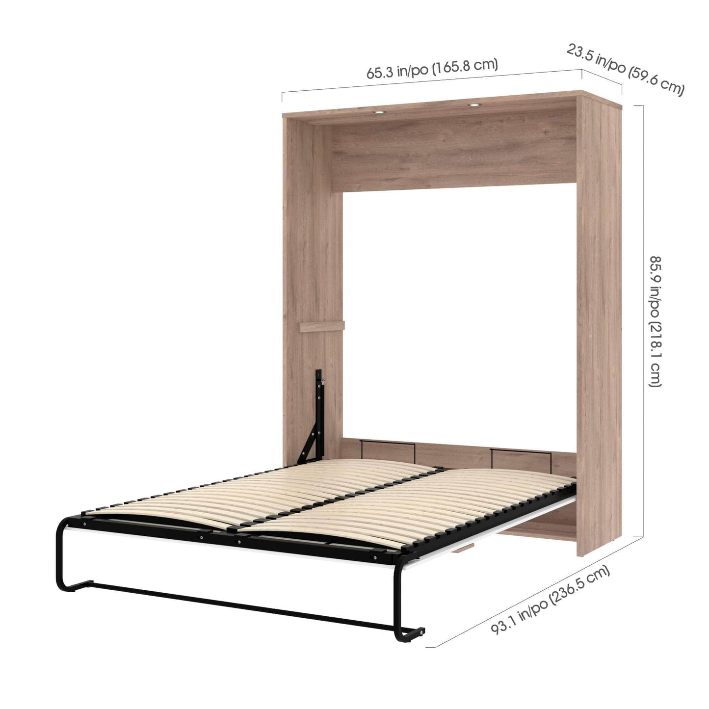 Modubox Murphy Wall Bed Cielo Queen Murphy Wall Bed with Storage (104W) - Available in 2 Colours