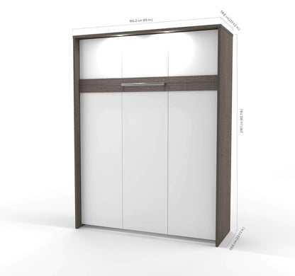 Modubox Murphy Wall Bed Cielo Queen Murphy Wall Bed with Storage Cabinet (85W) - Available in 2 Colours