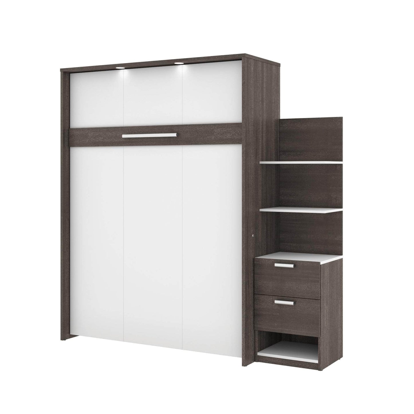 Modubox Murphy Wall Bed Cielo Queen Murphy Wall Bed with Storage Cabinet (85W) - Available in 2 Colours