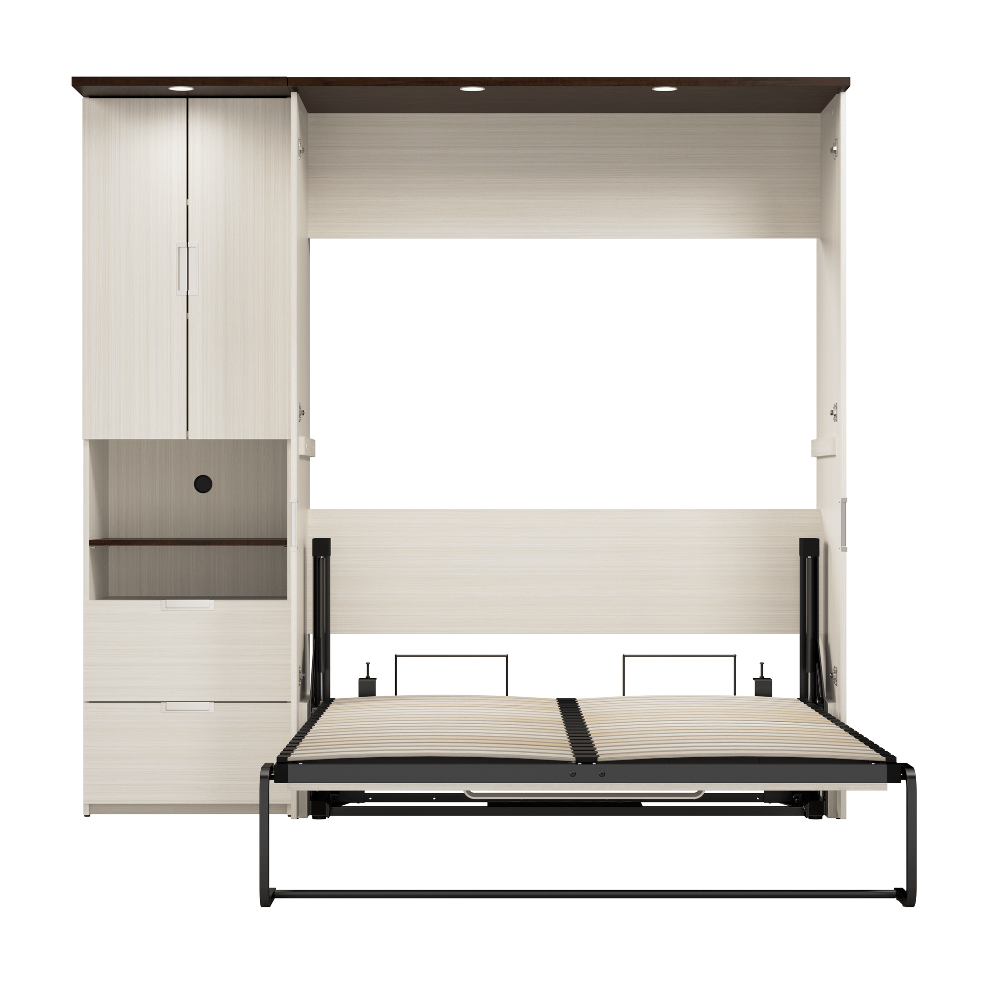 Modubox Murphy Wall Bed Lumina Full Murphy Wall Bed and 1 Storage Unit (82“) - Available in 2 Colours