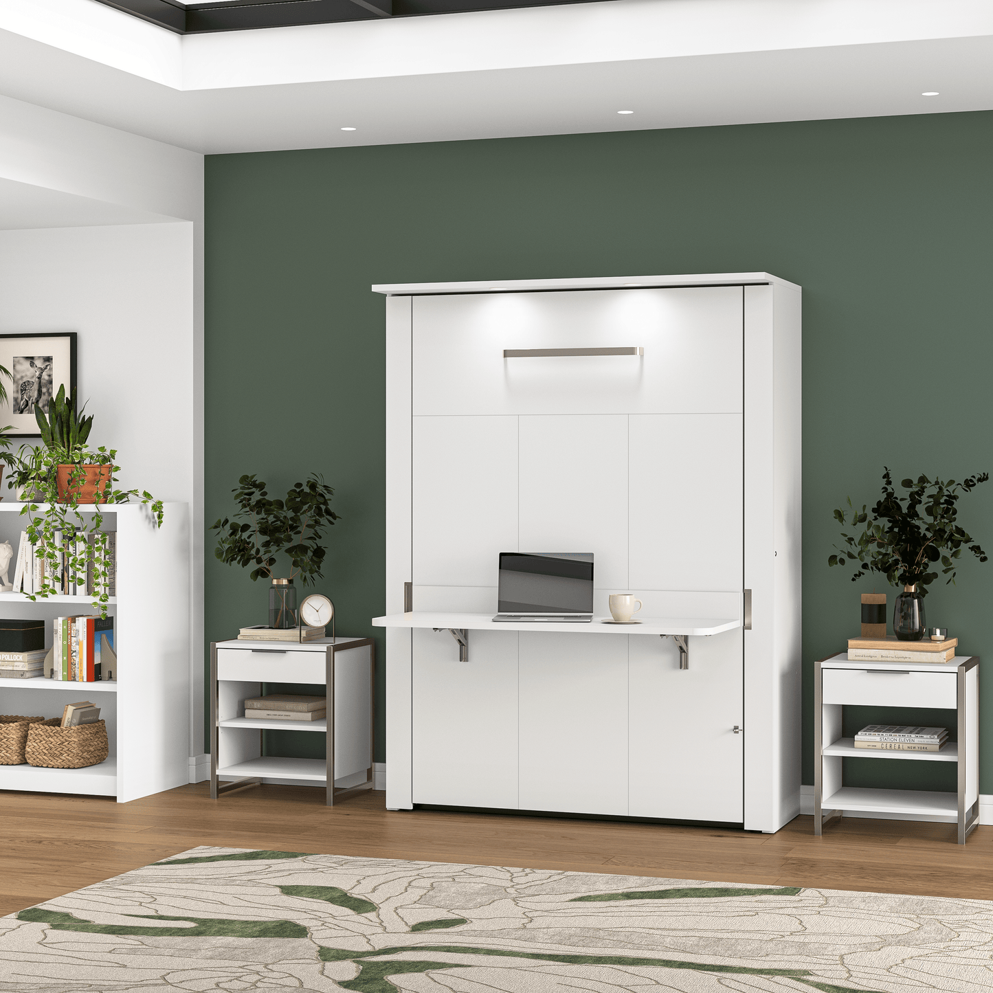 Modubox Murphy Wall Bed Lumina Full Murphy Wall Bed with Desk - Available in 2 Colours