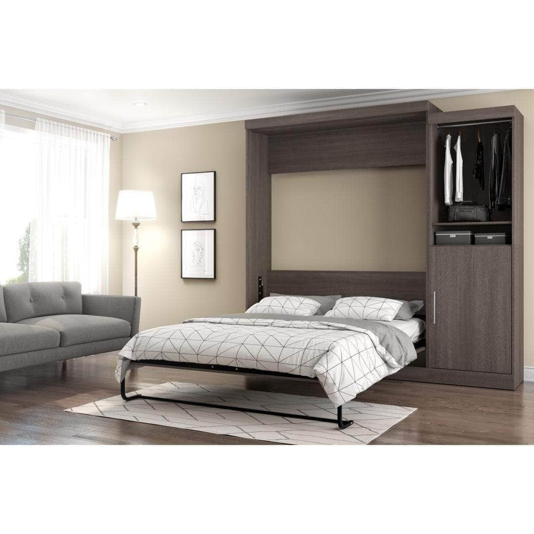 Modubox Murphy Wall Bed Nebula 90" Set including a Queen Wall Murphy Bed and One Storage Unit - Available in 3 Colours