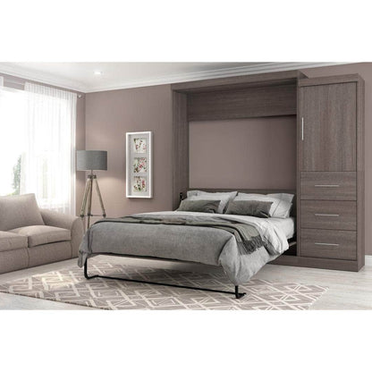 Modubox Murphy Wall Bed Nebula 90" Set including a Queen Wall Murphy Bed and One Storage Unit with Drawers - Available in 3 Colours