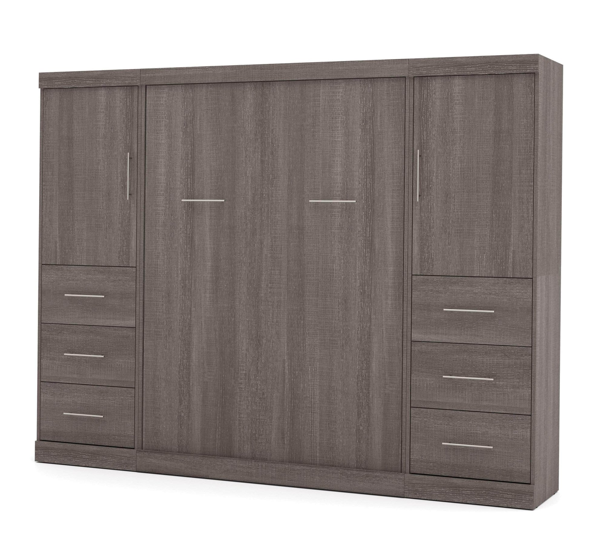 Modubox Murphy Wall Bed Nebula Full Murphy Wall Bed and 2 Storage Units with Drawers (109W) - Available in 3 Colours