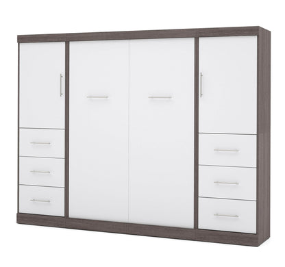 Modubox Murphy Wall Bed Nebula Full Murphy Wall Bed and 2 Storage Units with Drawers (109W) - Available in 3 Colours